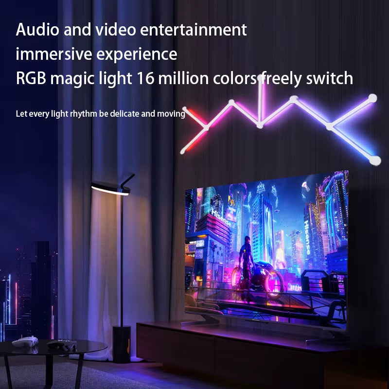 Xiaomi  LED Smart Wall Light DIY RGB Atmosphere Light Voice Control Lamp for Game Room Bedroom Bar Decoration Night Light